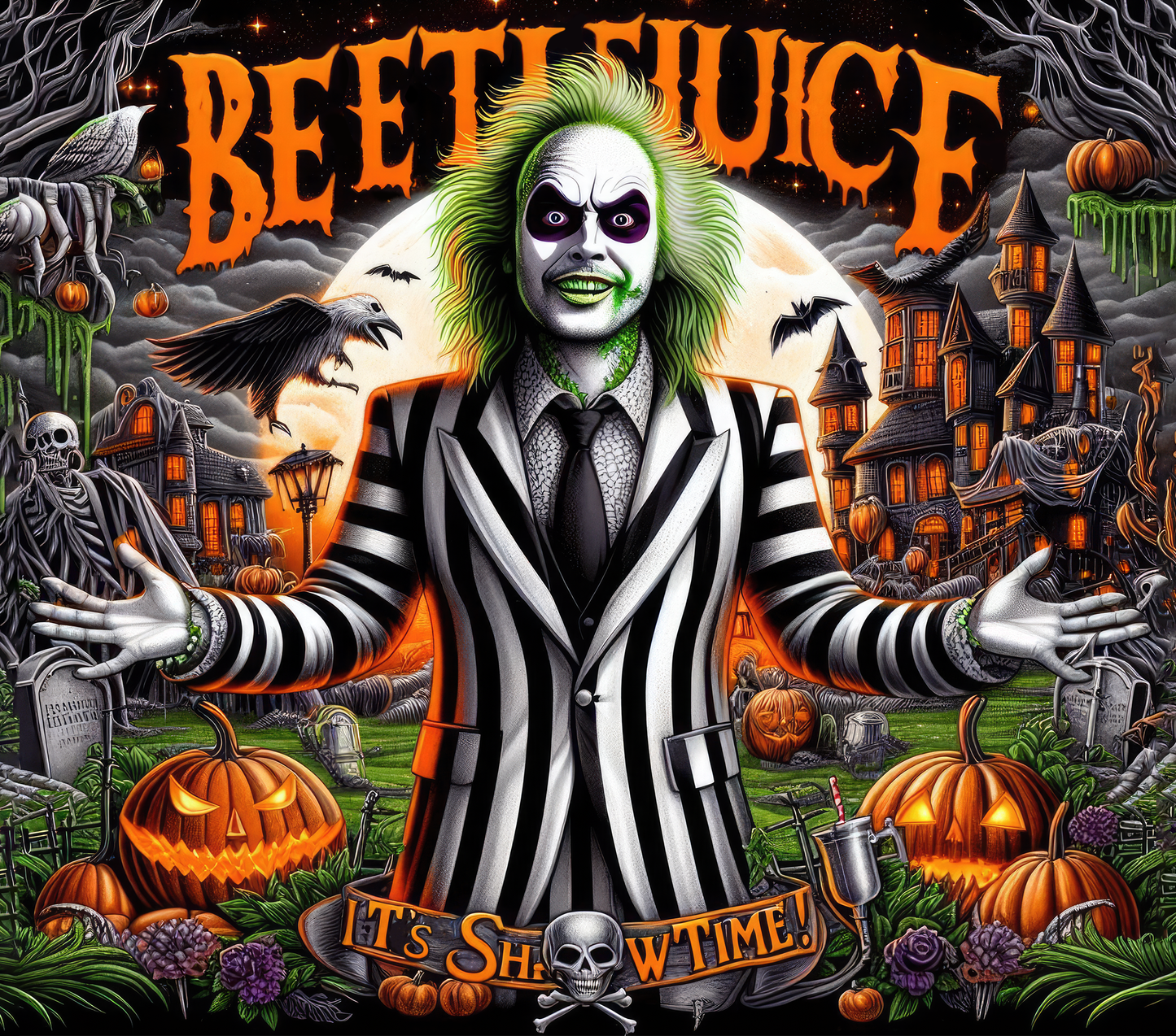 Halloween Beetlejuice Tumbler