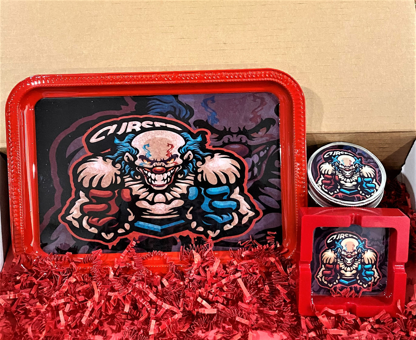 Cursed Clown Rolling Tray Set