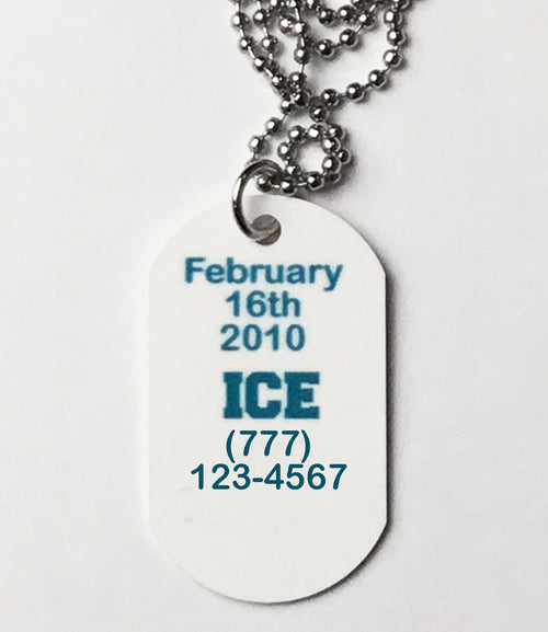 Asthma Awareness Dog Tag Necklace