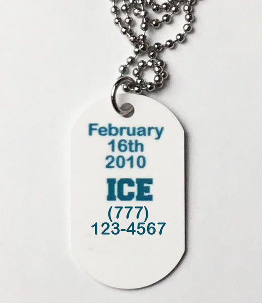 Diabetes Awareness Dog Tag Necklace