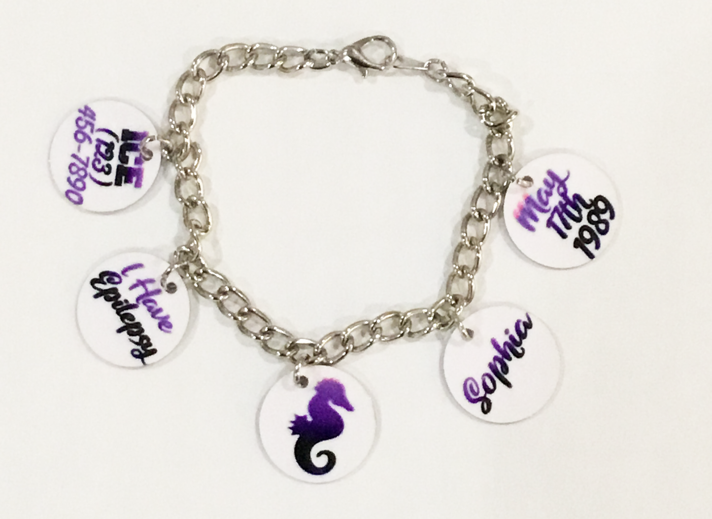 Epilepsy Awareness Charm Bracelet