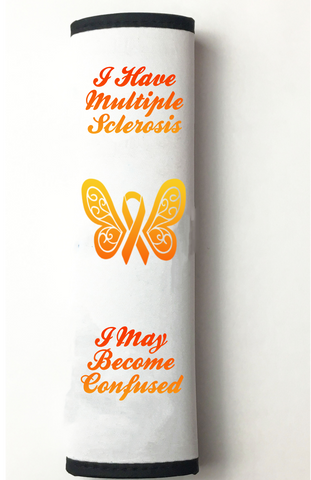 Multiple Sclerosis Seat Belt Cover Ribbon Butterfly